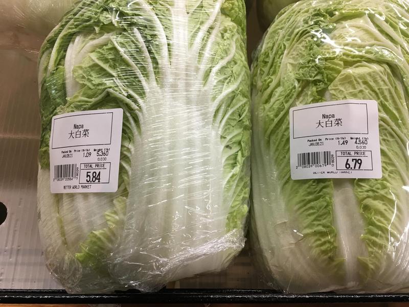 observation of change of Napa cabbage price
